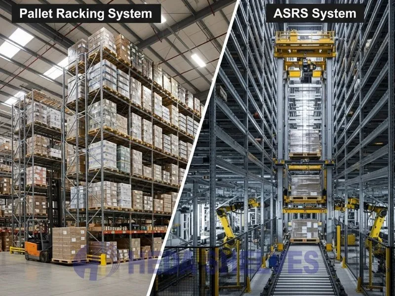 Compare pallet racking system and ASRS System Compare pallet racking system and ASRS System